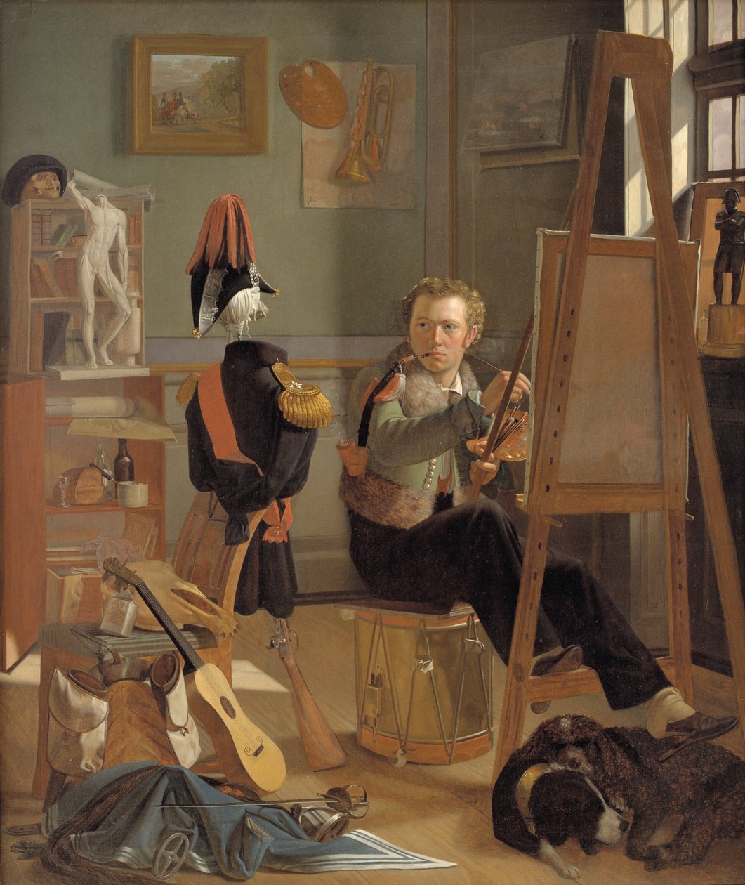 Savaş Ressamı Jørgen Sonne Stüdyosunda by Ditlev Blunck