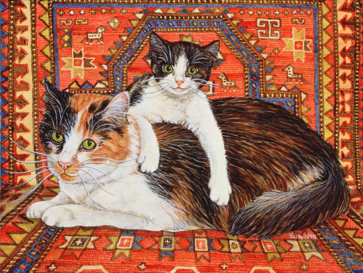 Kit-Cat-Halı, 1995 (panel üzeri akrilik) by Ditz