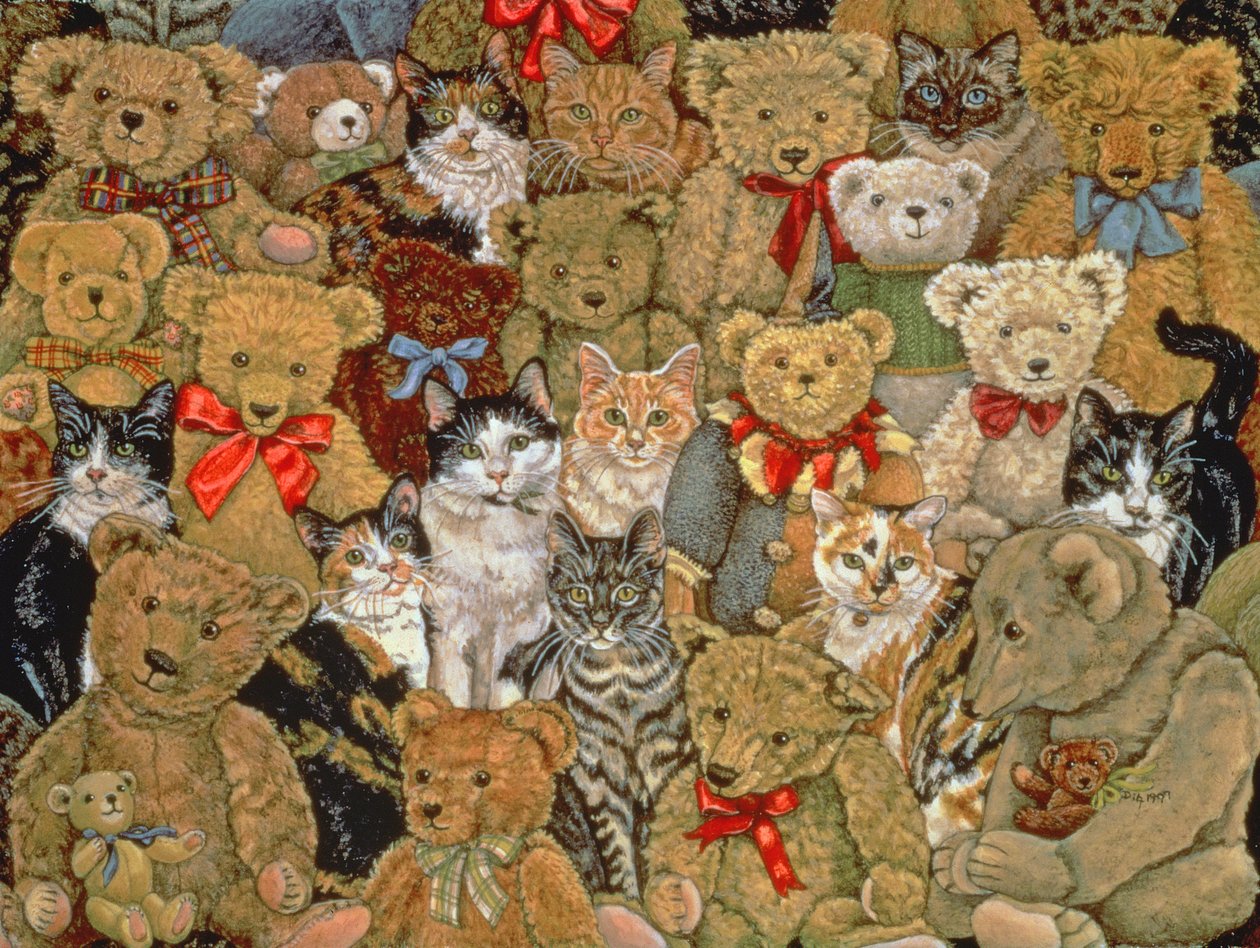 Tedcats, 1997 (panelde akrilik) by Ditz
