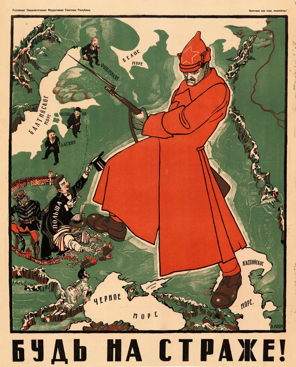 Bekçi olun!, 1921. by Dmitri Stachievich Moor