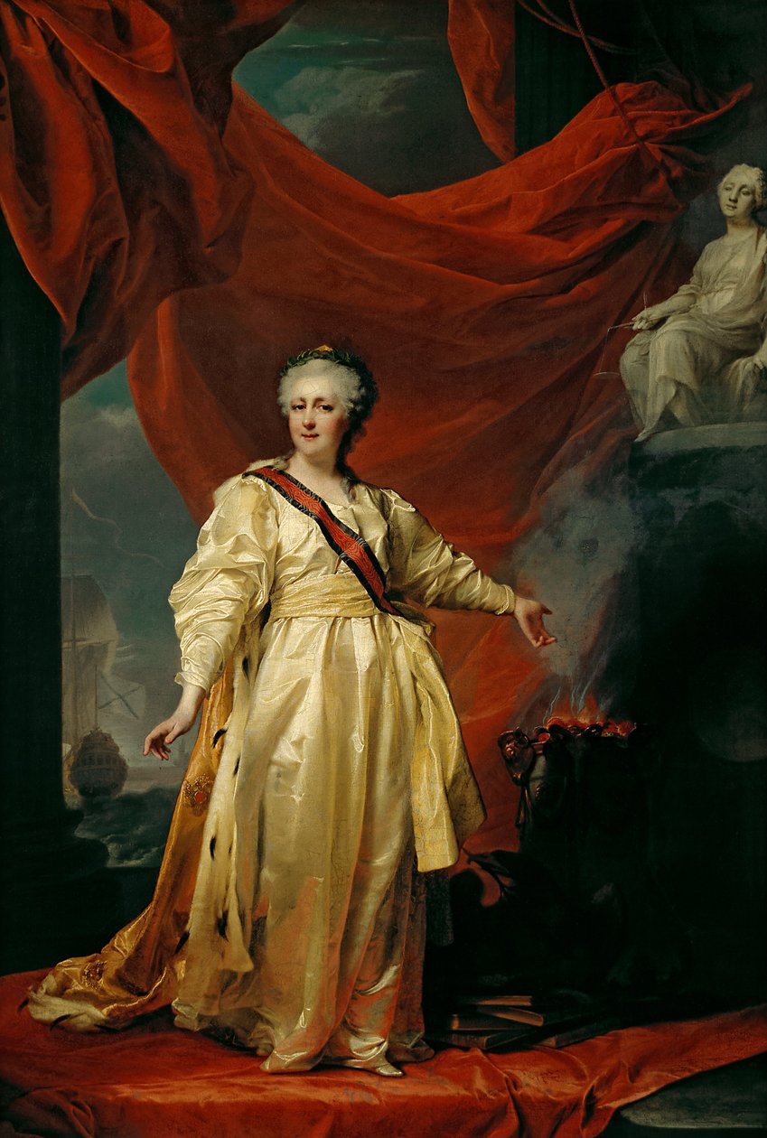 Adalet Tanrıçasına Adanmış Tapınakta Kanun koyucu Catherine II