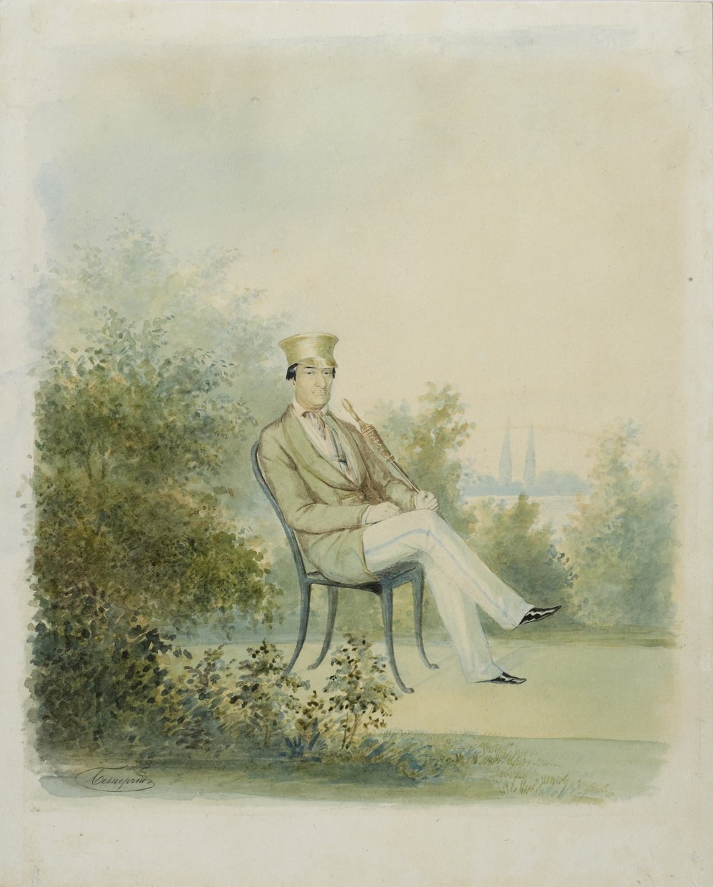 Grigory Stepanovich Tarnovsky'nin Portresi, 1840'ların Sonu by Dmitry Ivanovich Bezperchy