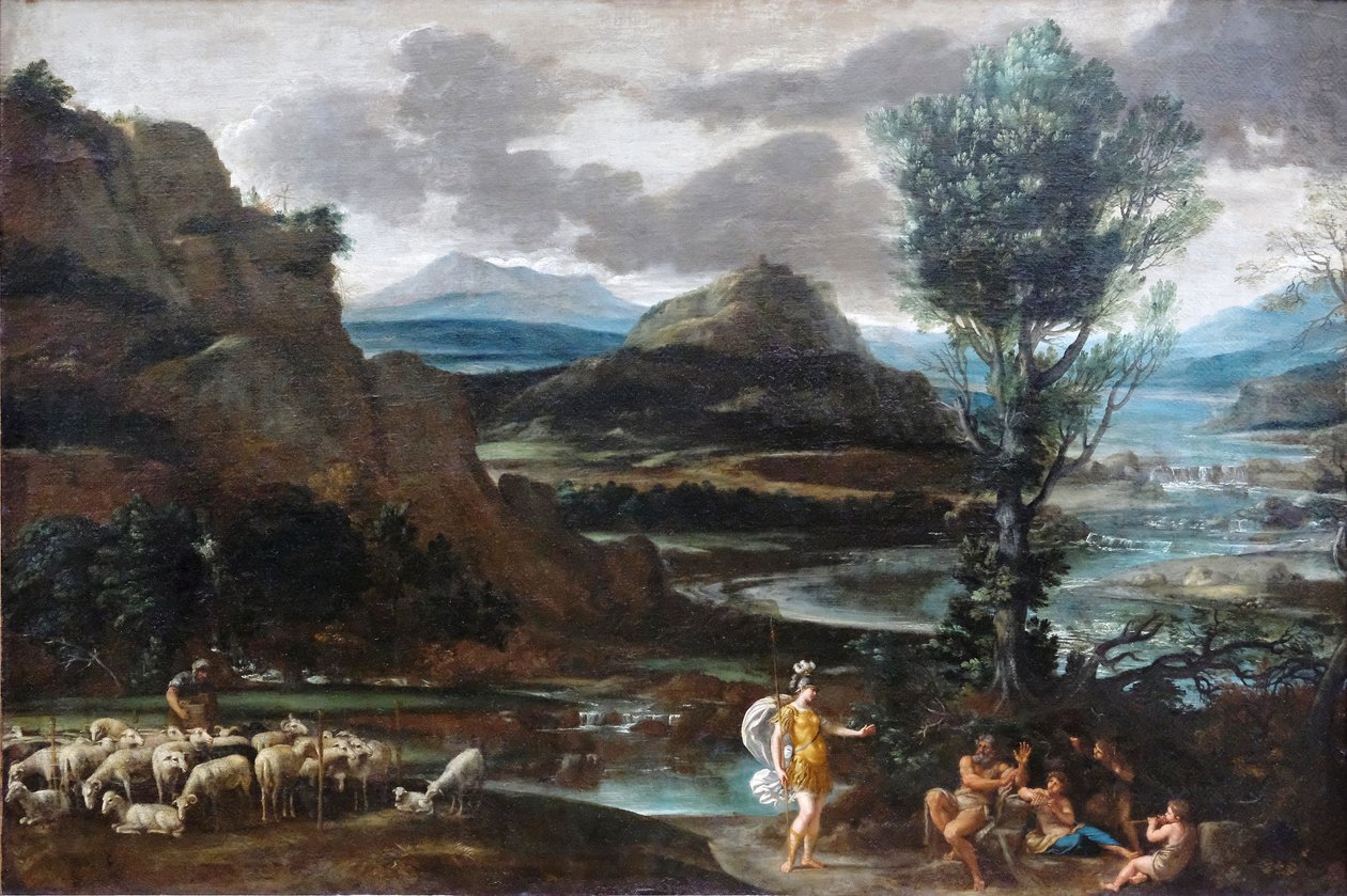 Çobanlar arasında Erminia by Domenichino