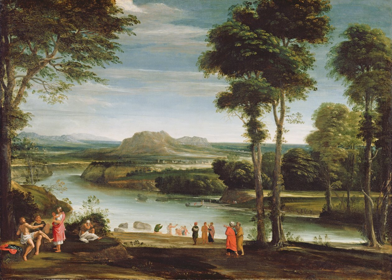 Vaftizci Yahya ile Manzara, c.1610-20 by Domenichino