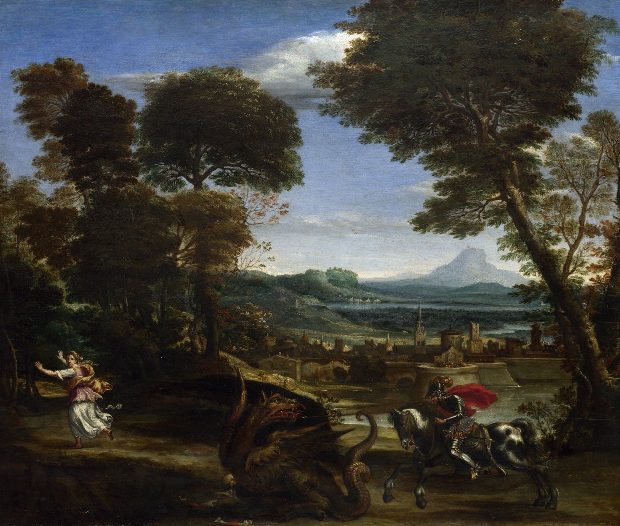 Aziz George Ejderhayı Öldürüyor by Domenichino