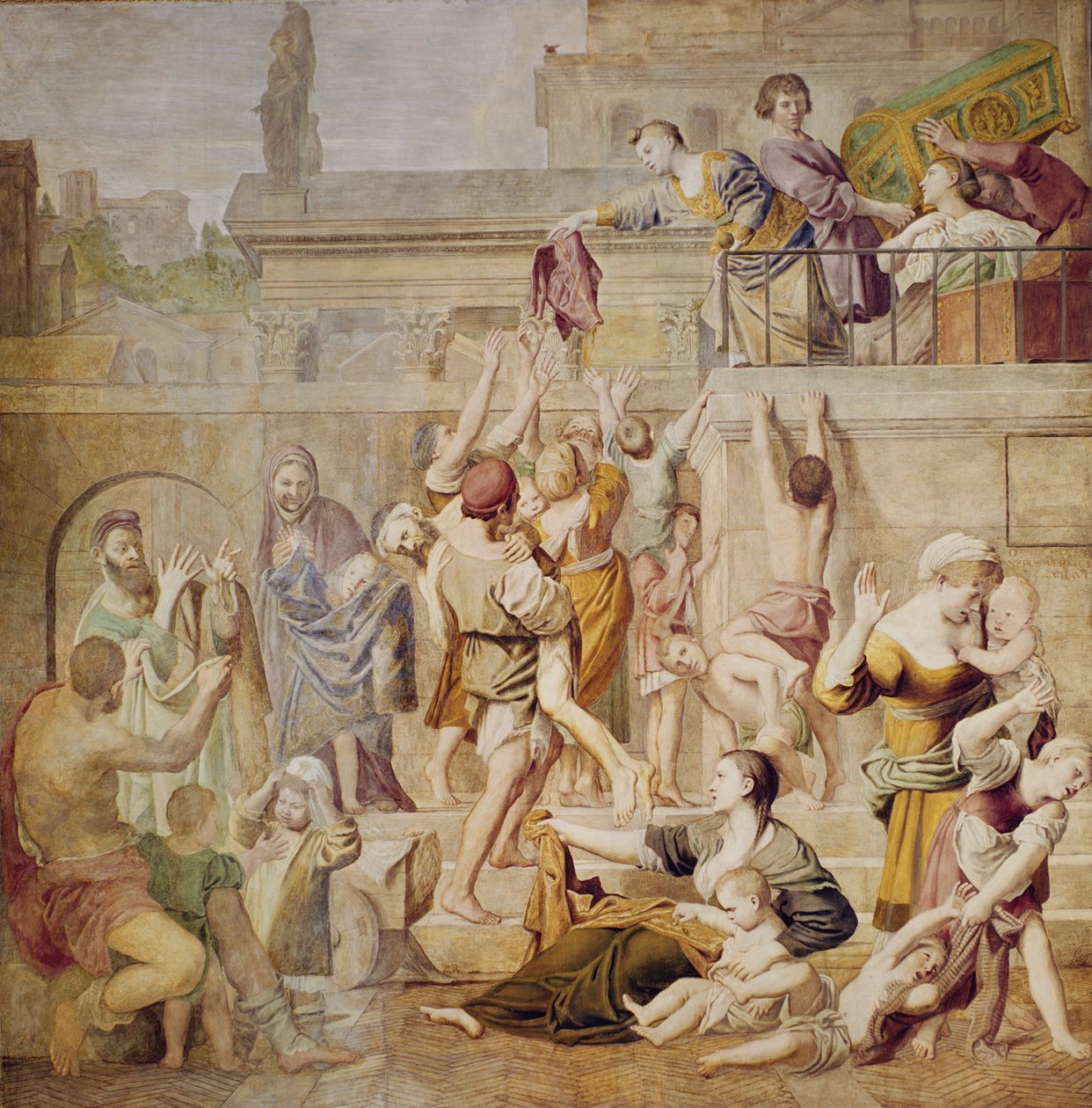 St. Cecilia Distributing Alms, c.1612-15  by Domenichino