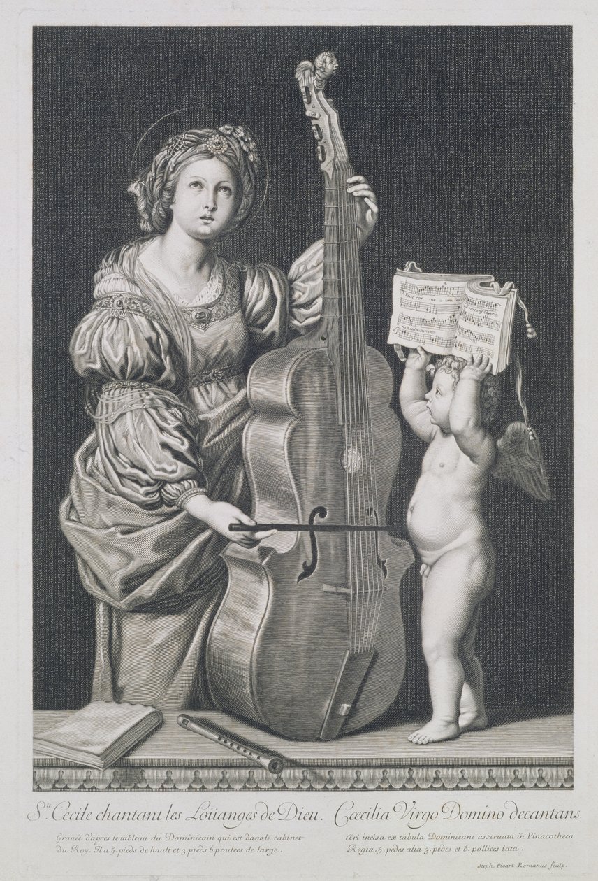 Aziz Cecilia, Etienne Picart (1632-1721) tarafından oyulmuş, Tanrı