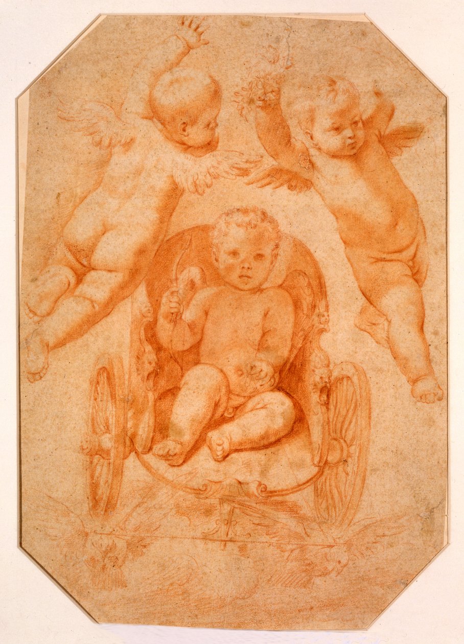 Aşkın Zaferi (kağıt üzerinde tebeşir) by Domenichino