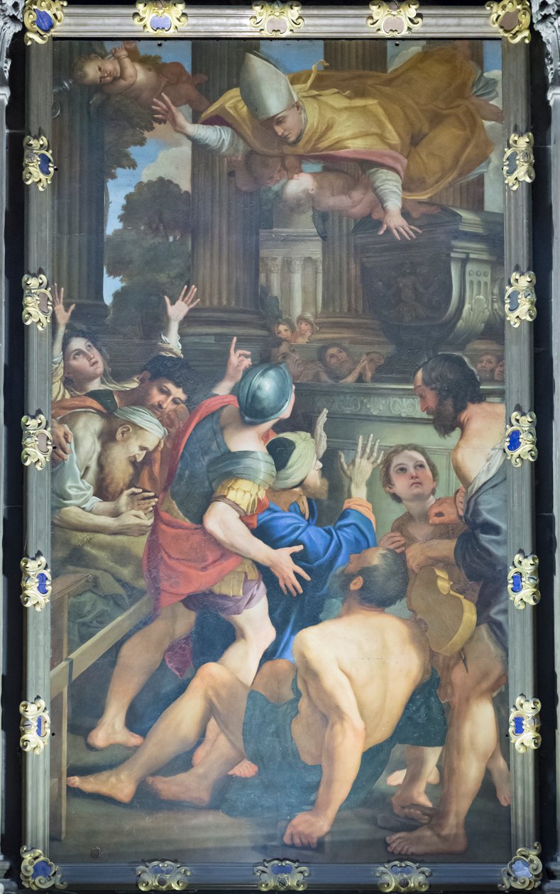San Gennaro'nun mezarındaki Infirm by Domenichino (1581 1641)