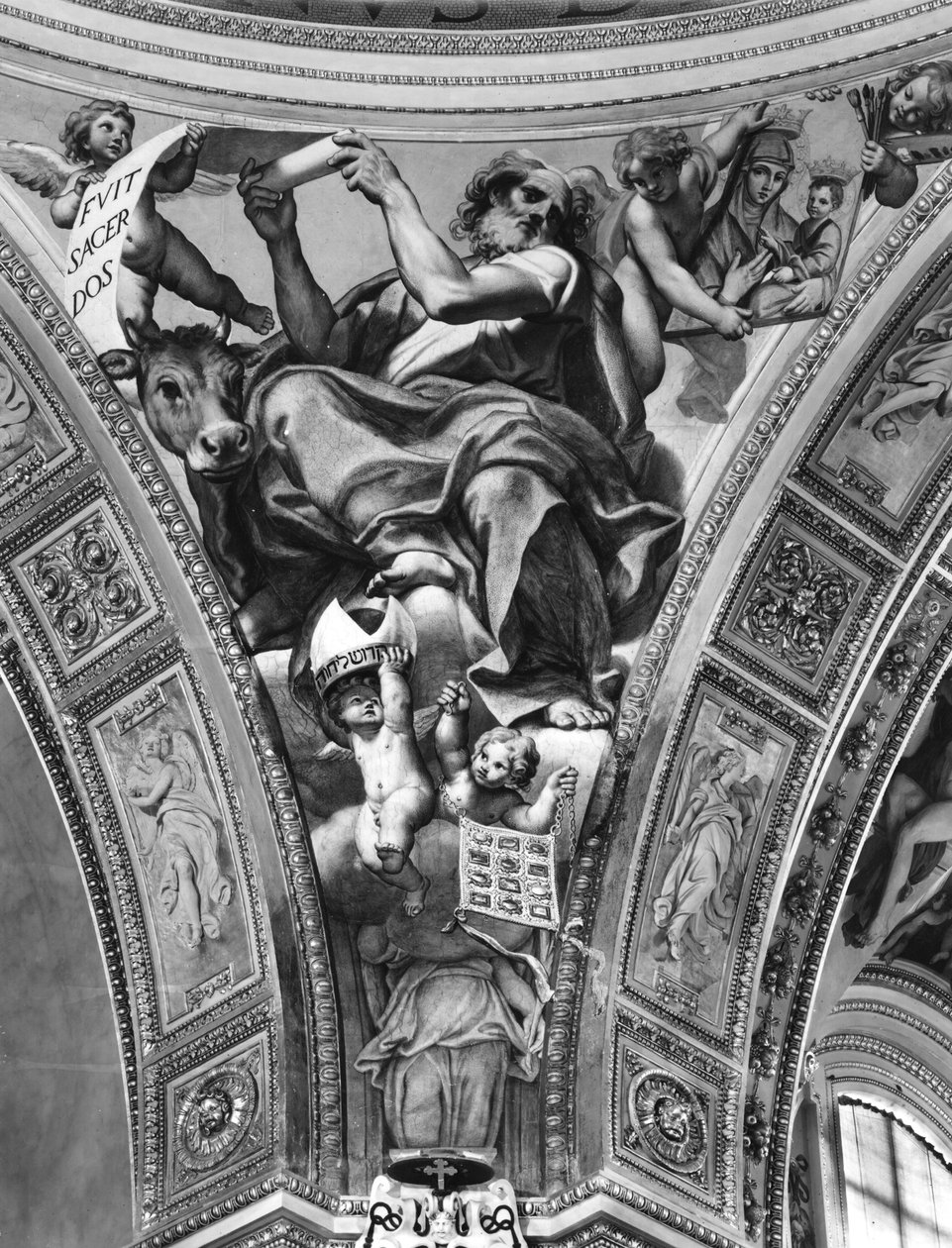 St. Luke, kubbeden pandantif, 1623 by Domenichino
