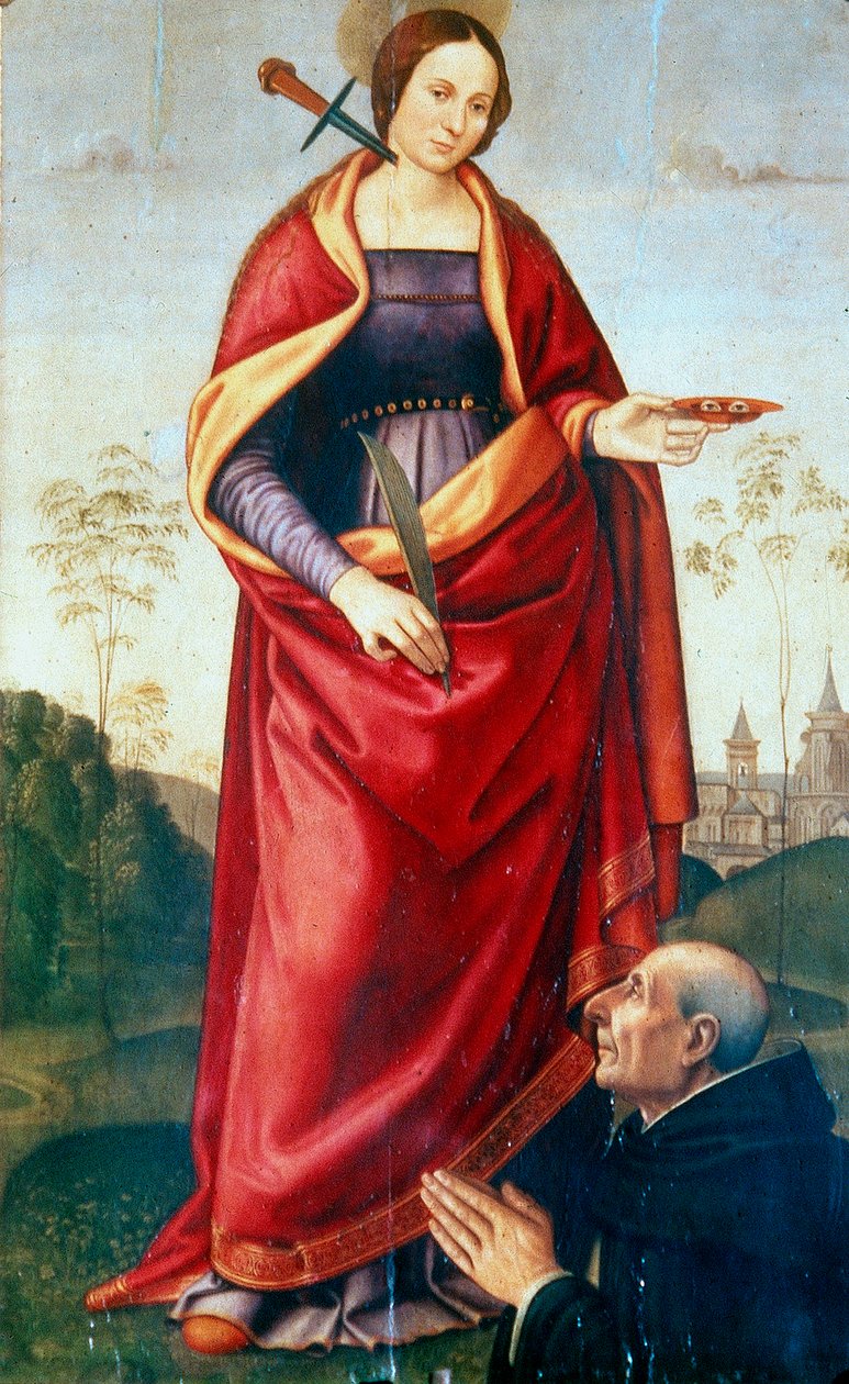 Aziz Lucy ve sponsor by Domenico Ghirlandaio