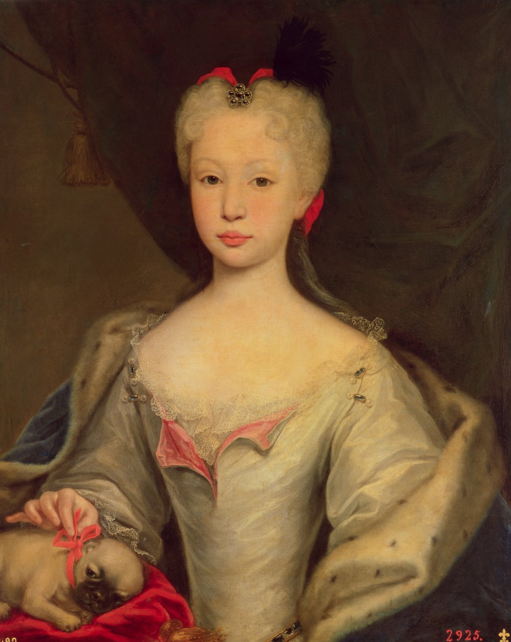 Maria Barbara de Braganza (d.1758) İspanya Kraliçesi (petrol) by Domenico Dupra