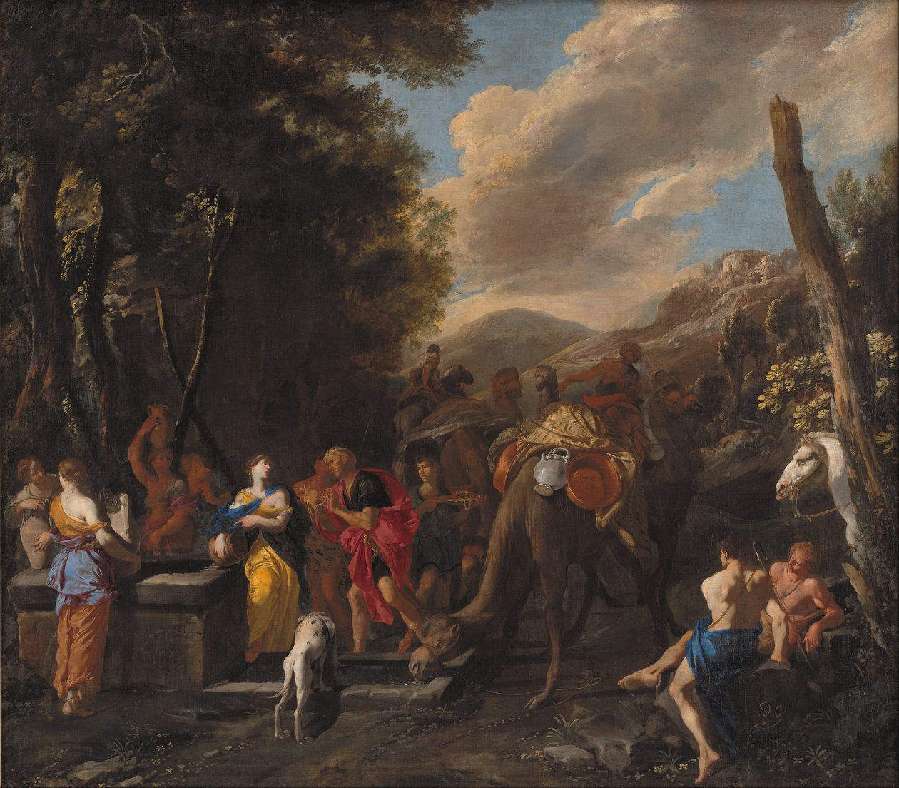 Rebecca ve Eliezer Kuyuda by Domenico Gargiulo