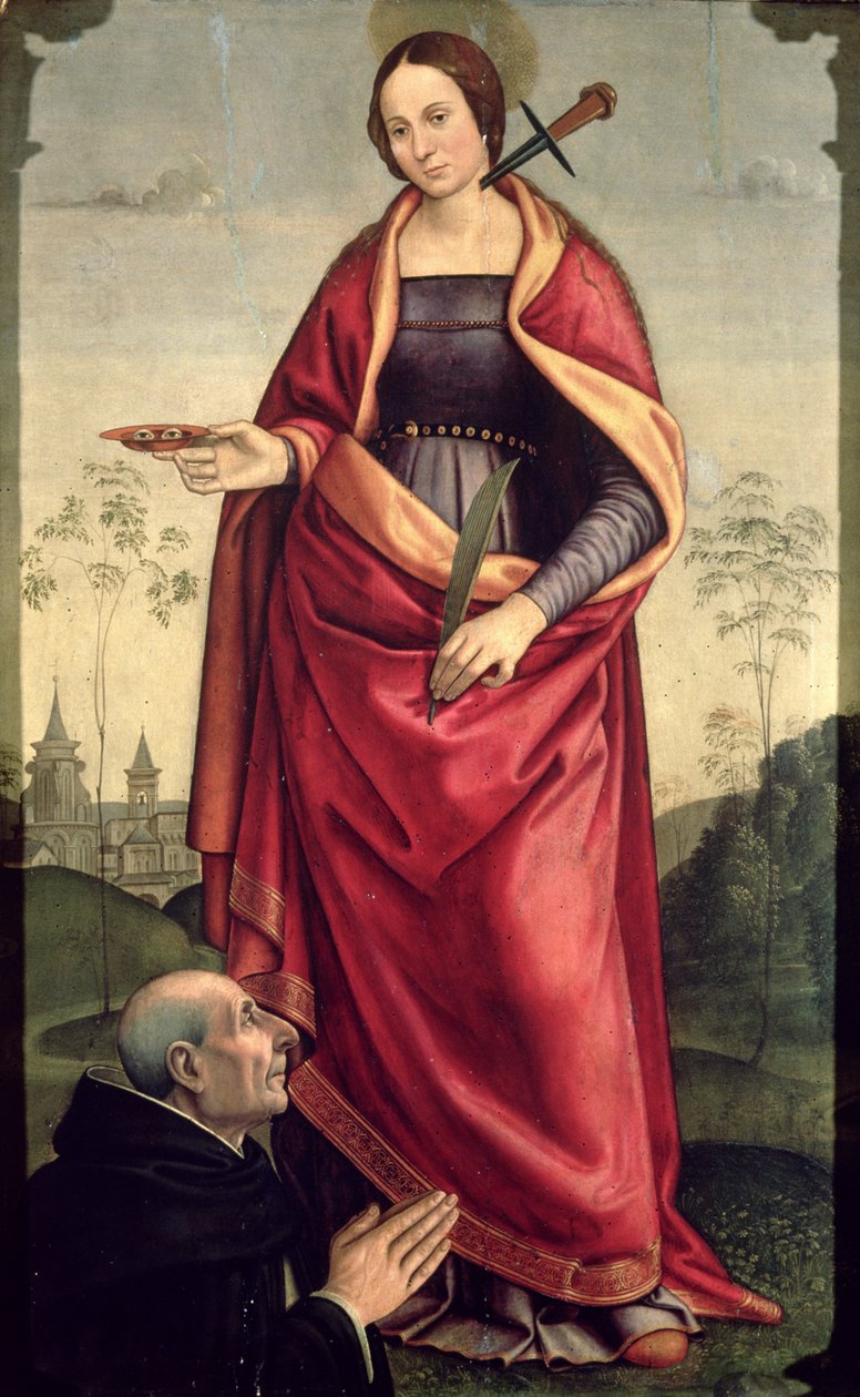 Aziz Lucy ve Bir Donör by Domenico Ghirlandaio