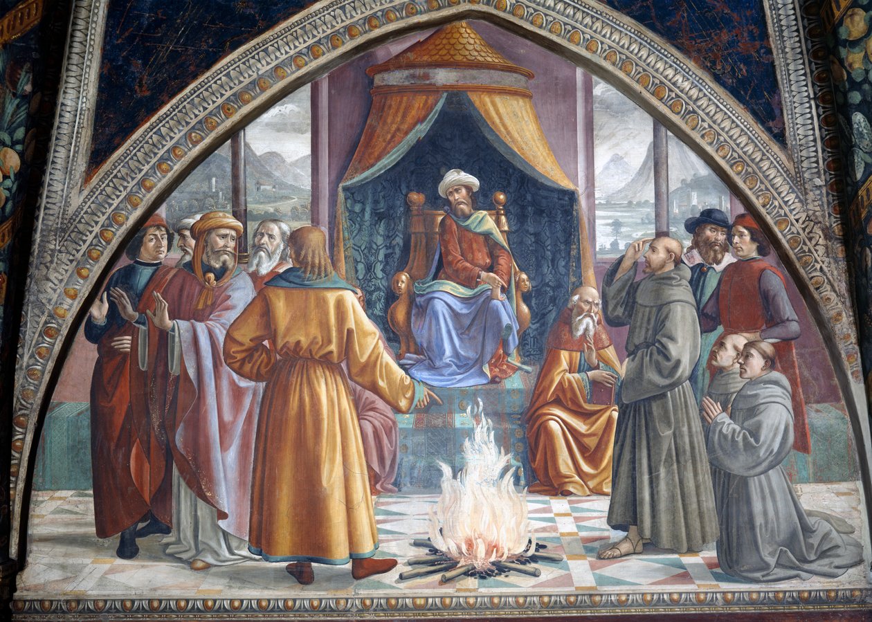 Ateşle Yargılama, Aziz Francis Mısır Sultanının huzurunda, Assisili Aziz Francis