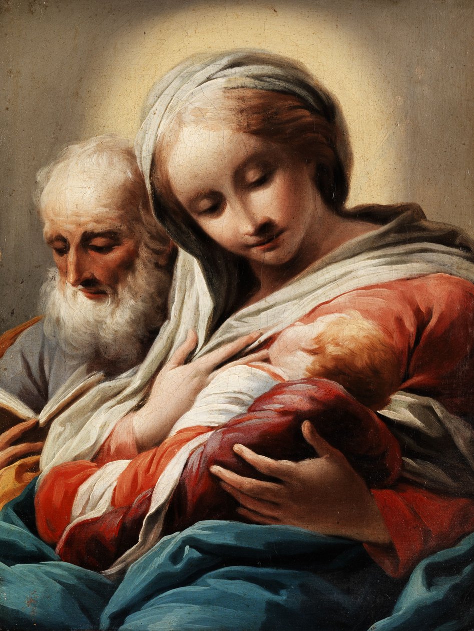 çocuk ve Yusuf ile Meryem by Domenico Pedrini