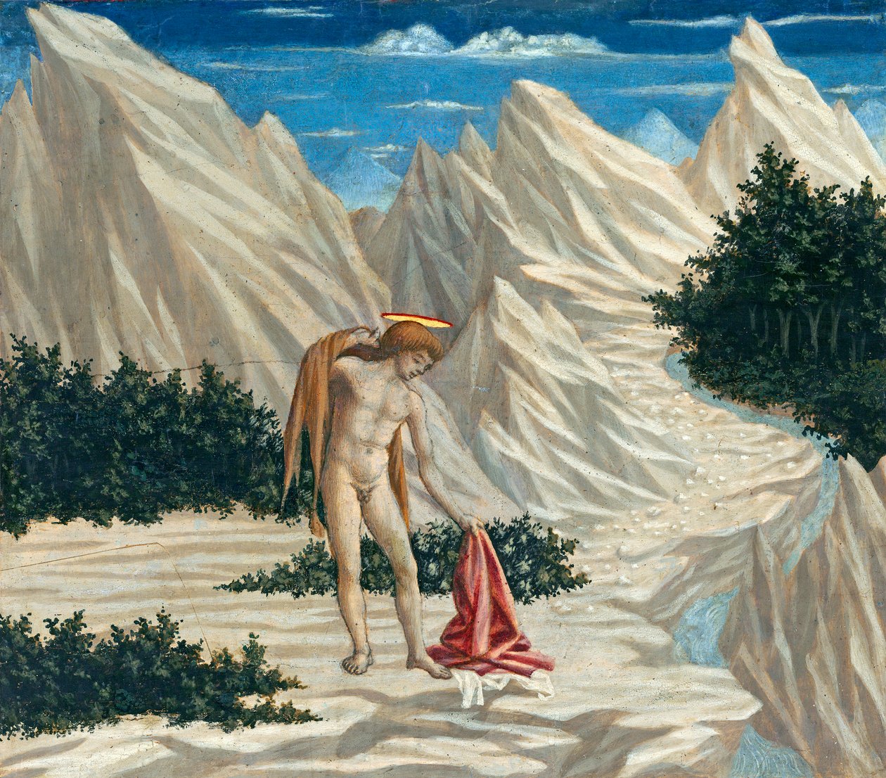 St. John in the Desert, c.1445-50 (panelde tempera) by Domenico Veneziano