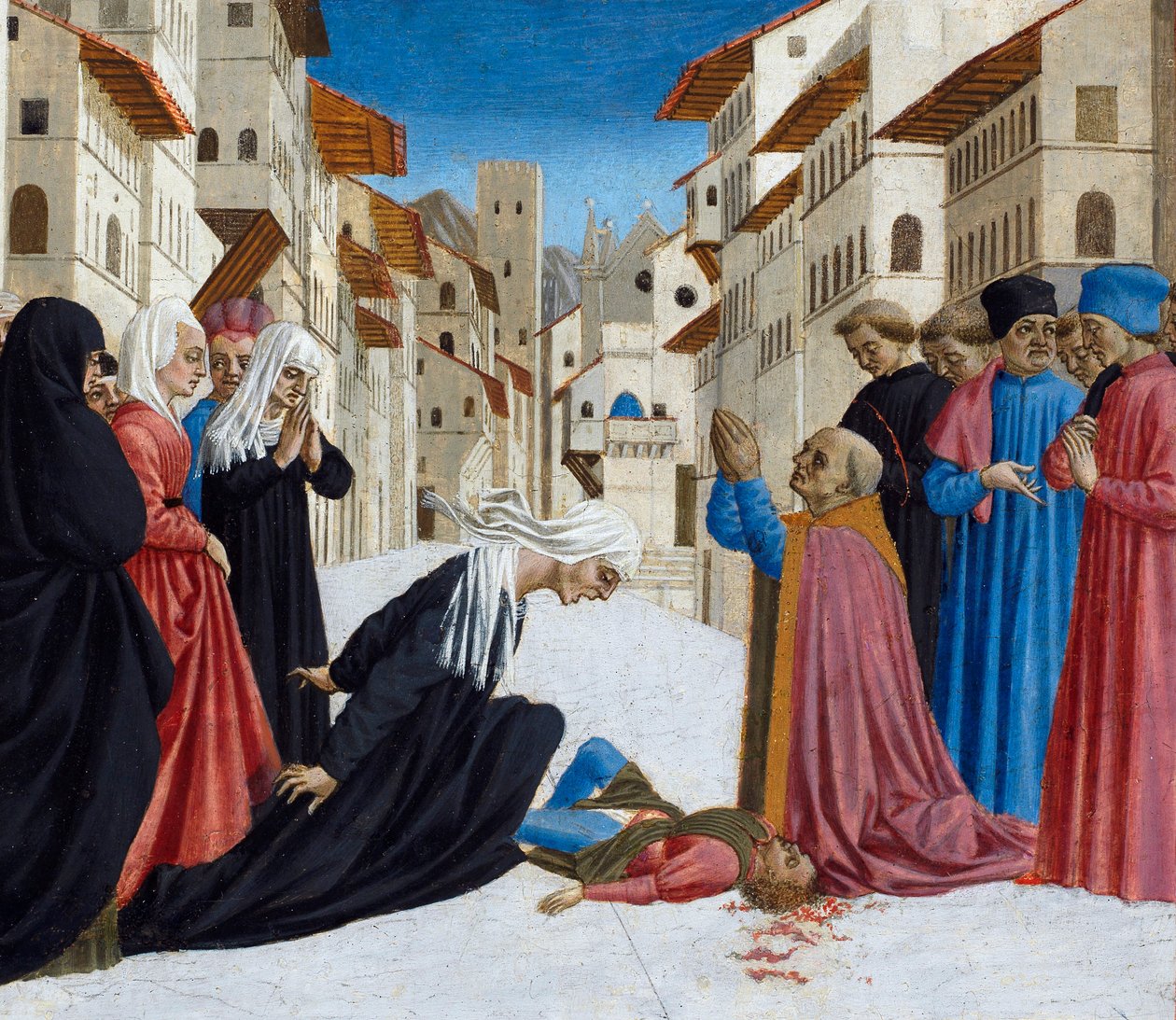 Aziz Zenobius Mucizesi, 1442-48 (panelde mizaç) by Domenico Veneziano