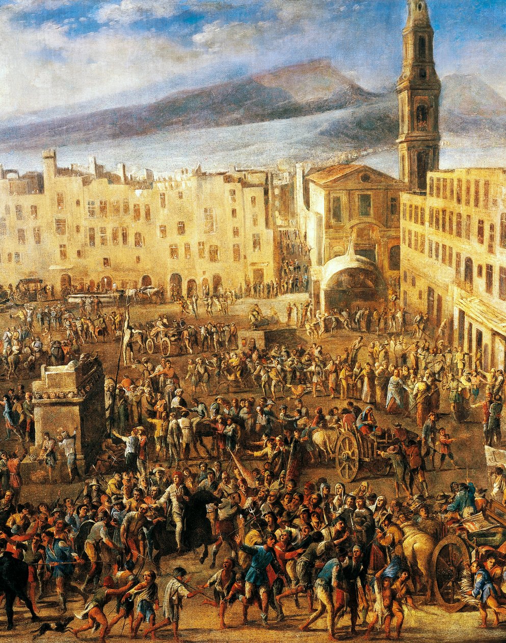 Napoli'deki Piazza del Mercato, Micco Spadaro olarak bilinen Domenico Gargiulo'nun (1609 veya 1610 - yaklaşık 1675) Masaniello İsyanı'ndan detay. by Domenico (1612 75) Gargiulo