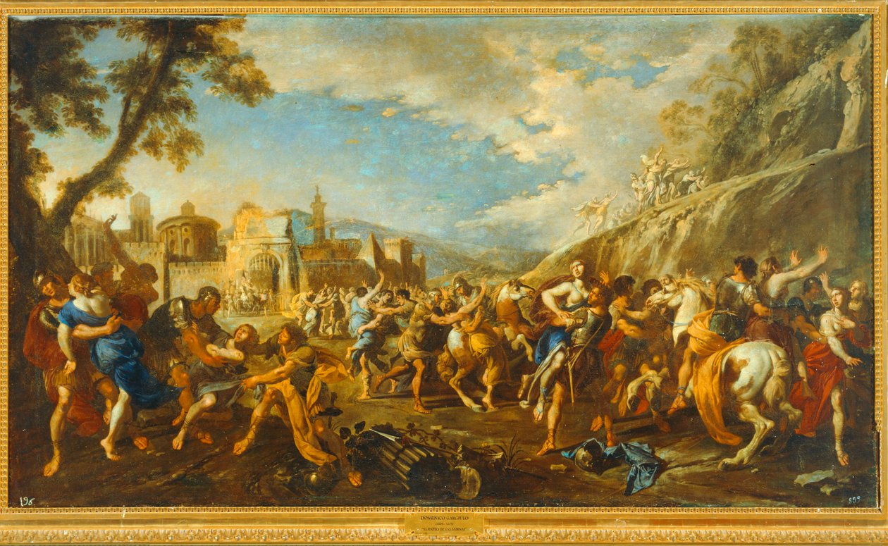 Sabinyalı kadınlara tecavüz. 10035138 ... by Domenico (1612-75) Gargiulo