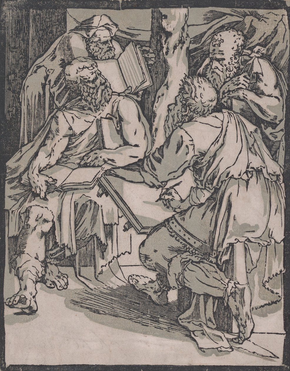 Kilisenin Dört Doktoru, yak. 1540-1550. by Domenico Beccafumi