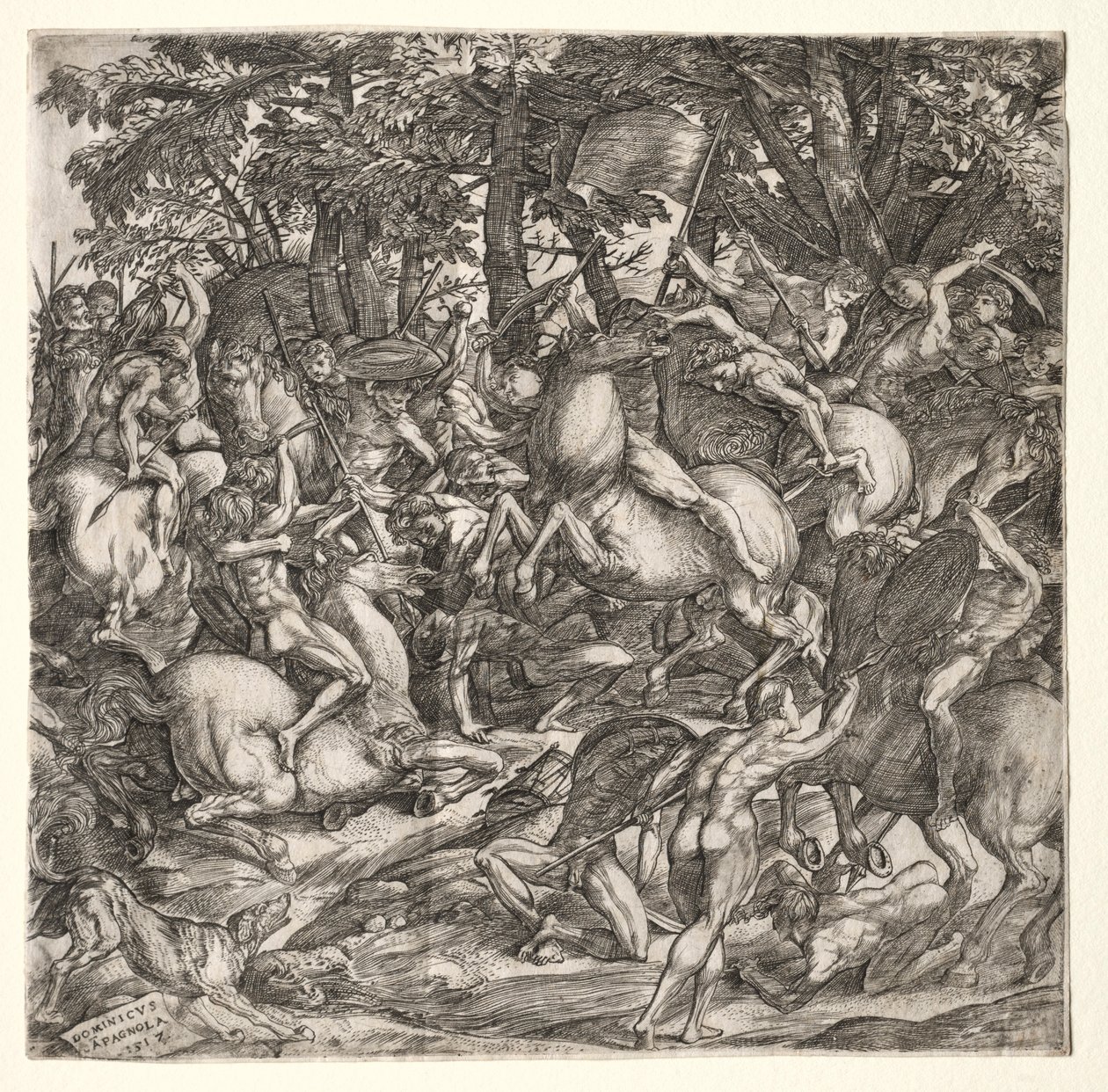 Çıplak Adamlar Savaşı, 1517. by Domenico Campagnola