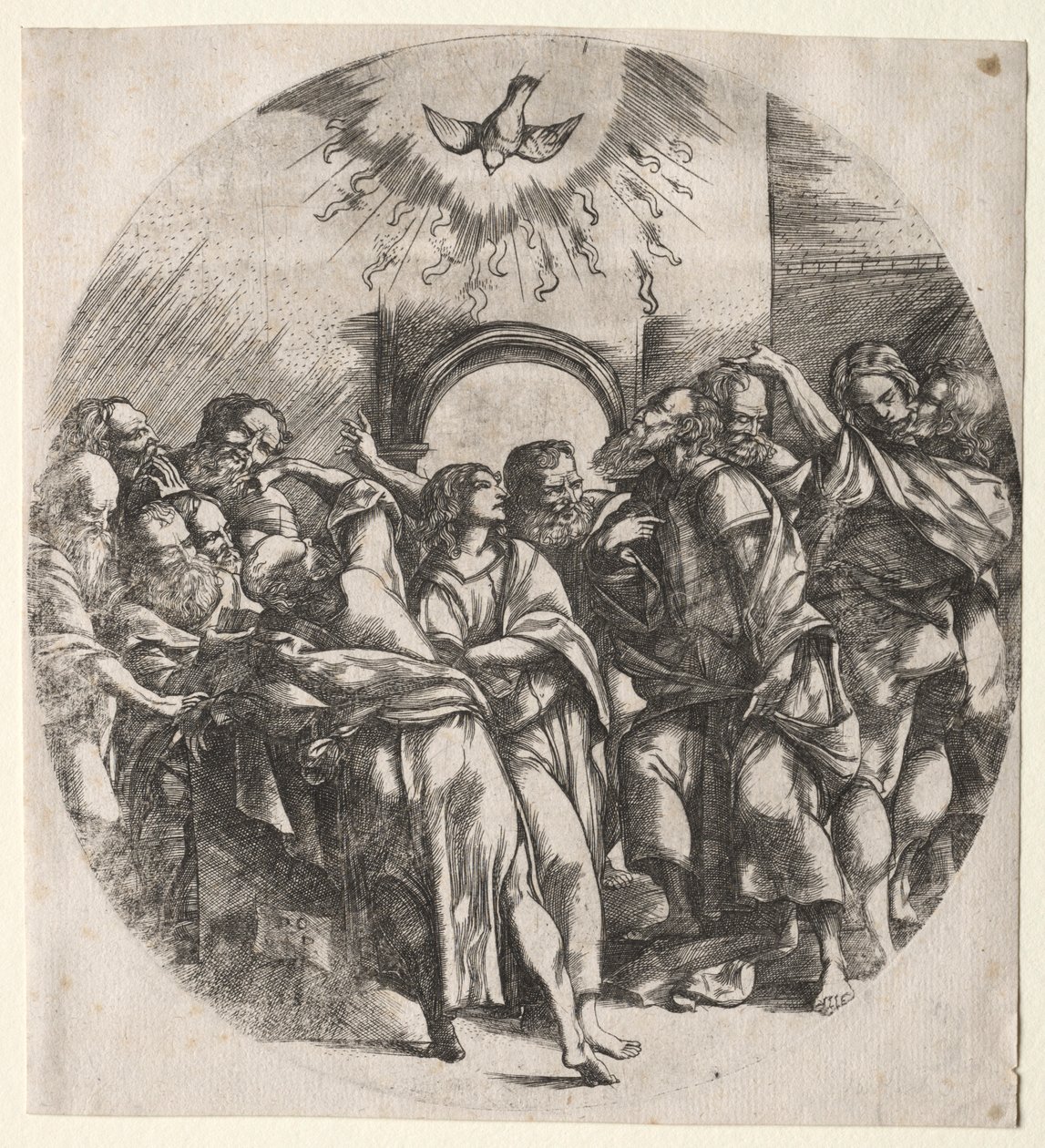 Kutsal ruhun inişi, 1518. by Domenico Campagnola
