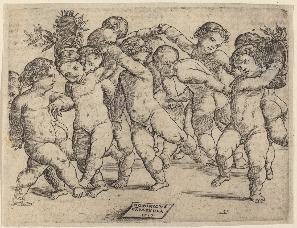 Dans Eden On İki Çocuk by Domenico Campagnola