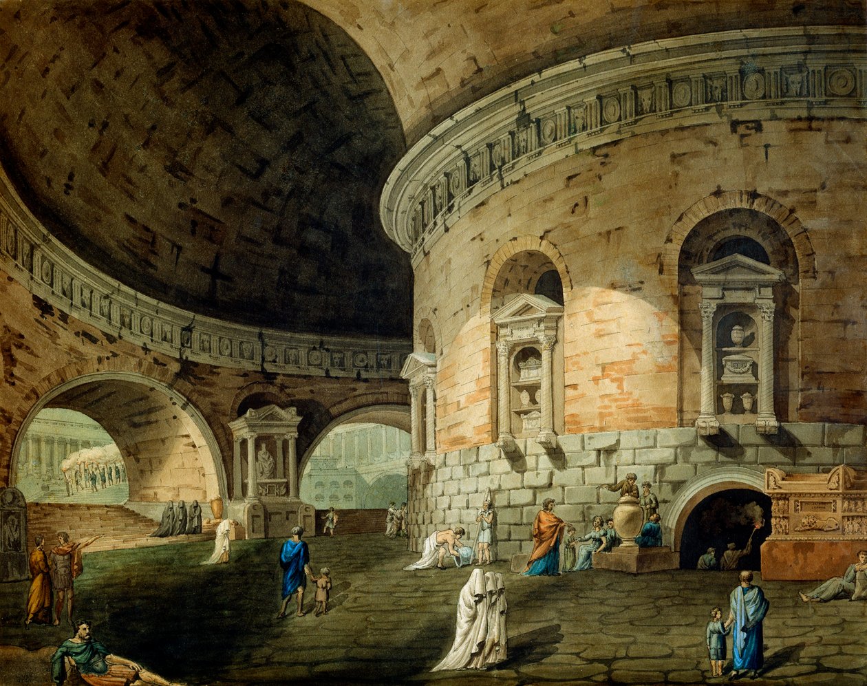 Bir tiyatro oyunu için sahne tasarımı, 19. yüzyılın başlarında by Domenico Corsini
