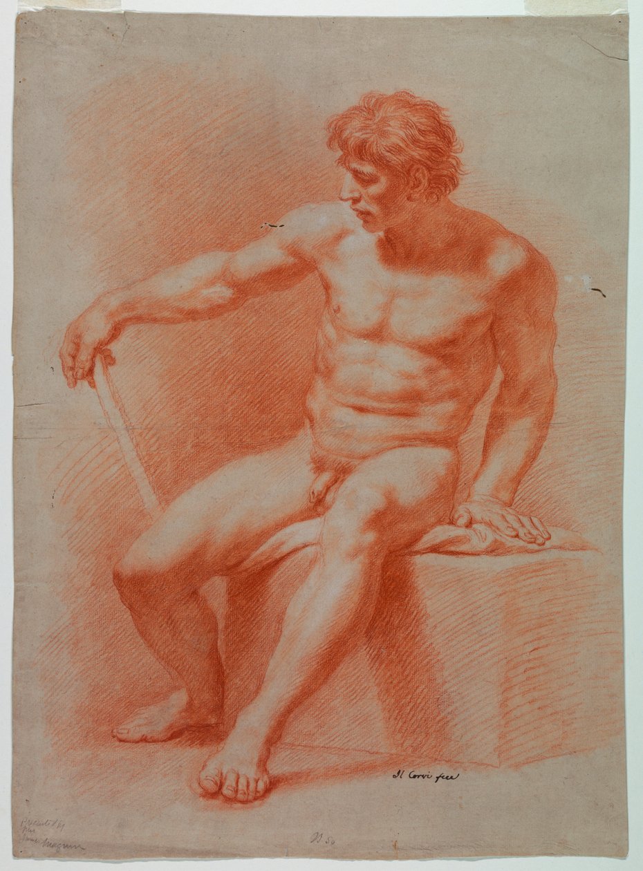 Çizim, Çıplak by Domenico Corvi