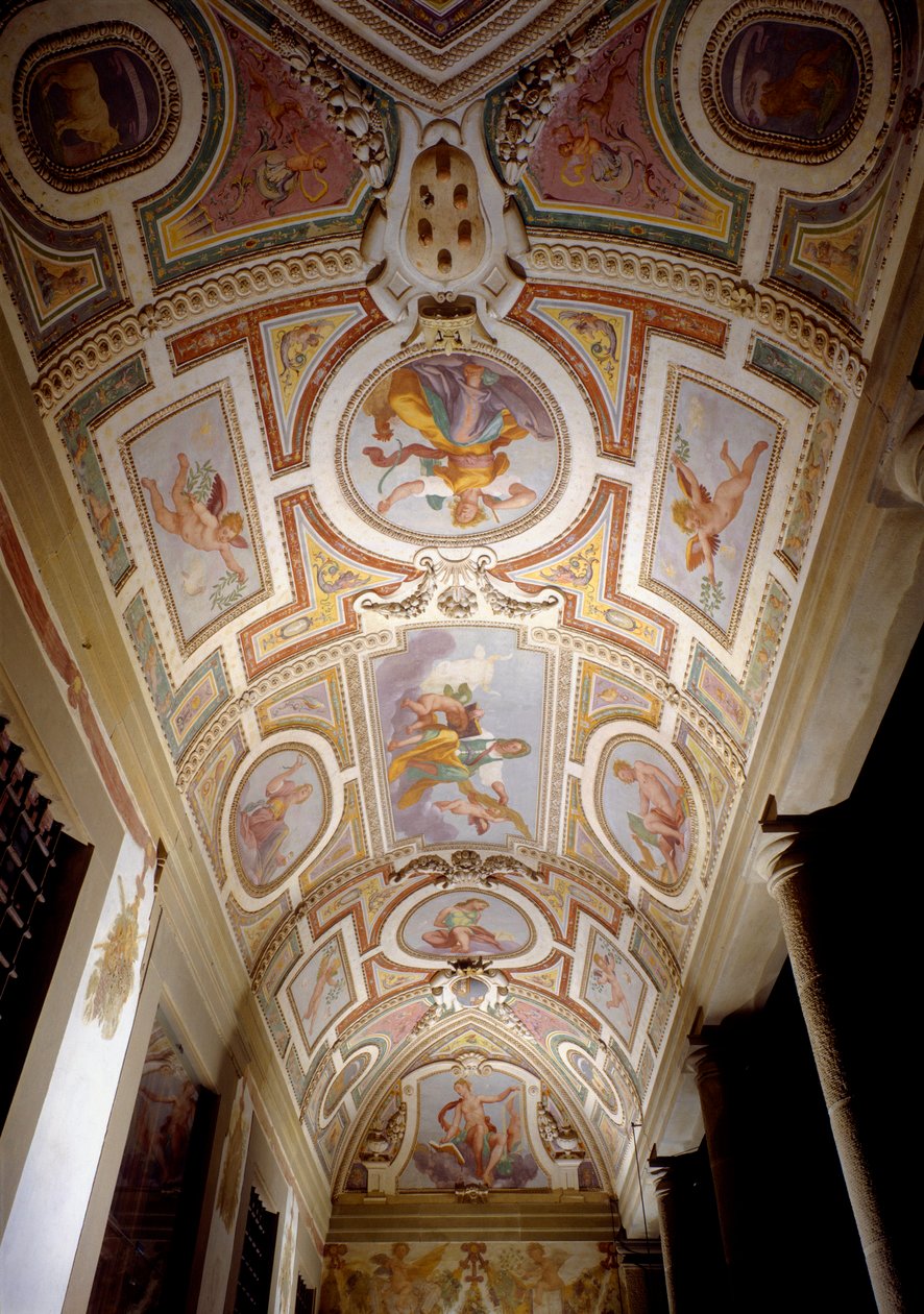 Ferdinanda olarak adlandırılan Villa Medicea'nın sundurma tavanının freski,1596-1600 (fotoğraf) by Domenico Cresti Passignano