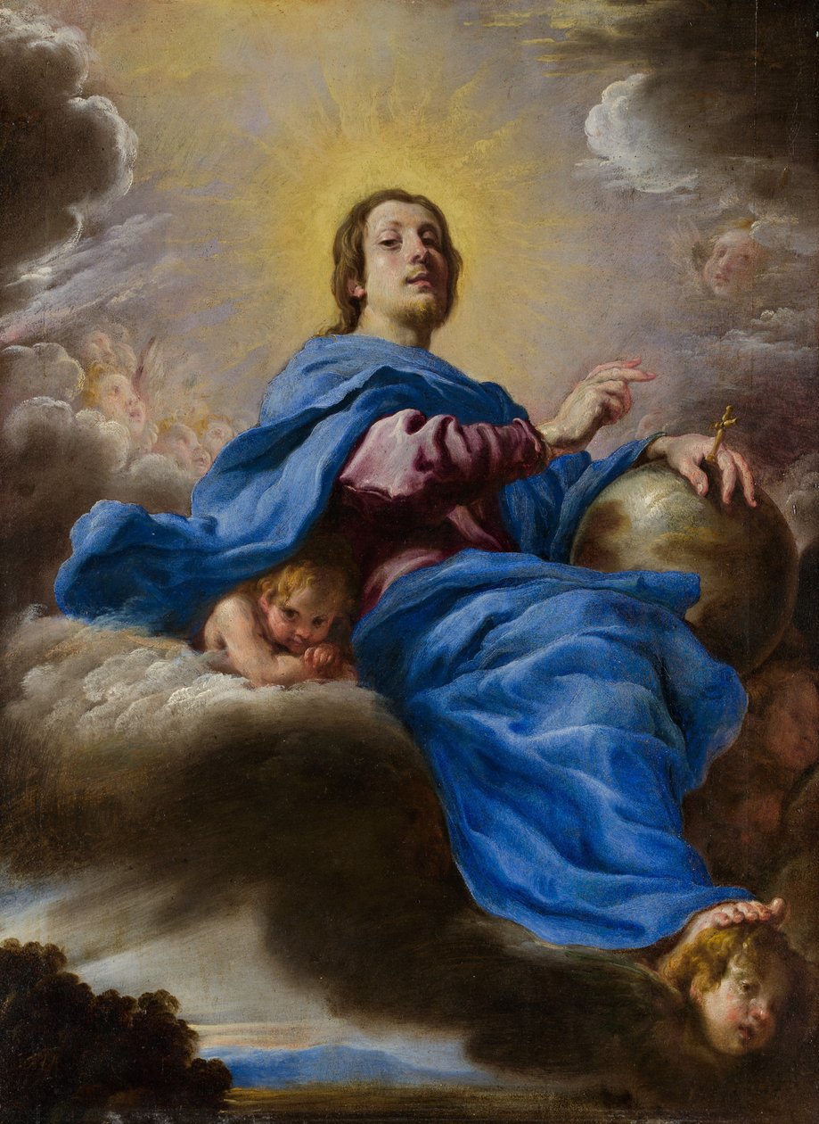 Salvator Mundi, yak. 1622-23. by Domenico Fetti or Feti