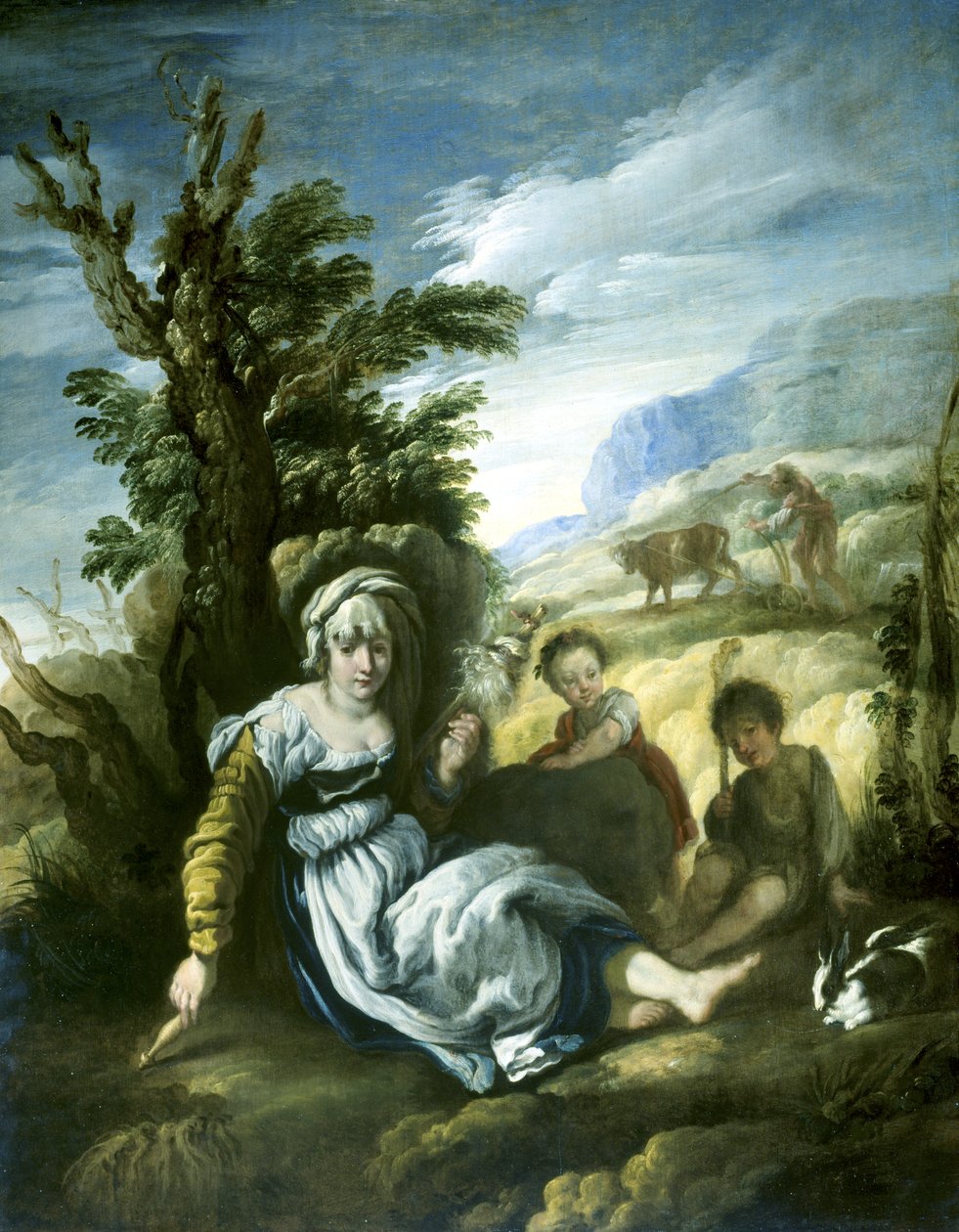 Adem ve Havva İş Başında by Domenico Fetti or Feti