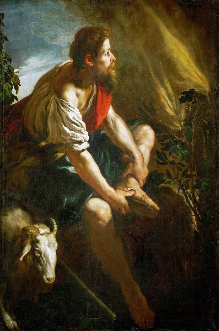 Barok : Musa, Yanan Çalıdan Önce par Fetti, Domenico (1588/90-1623), c. 1616-1617. Tuval üzerine yağlıboya by Domenico Fetti or Feti