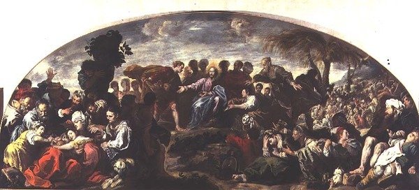 Beş Bin kişinin beslenmesi by Domenico Fetti or Feti