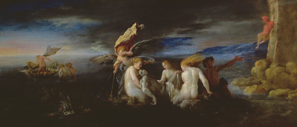 Kahraman ve Leander (panel) by Domenico Fetti or Feti