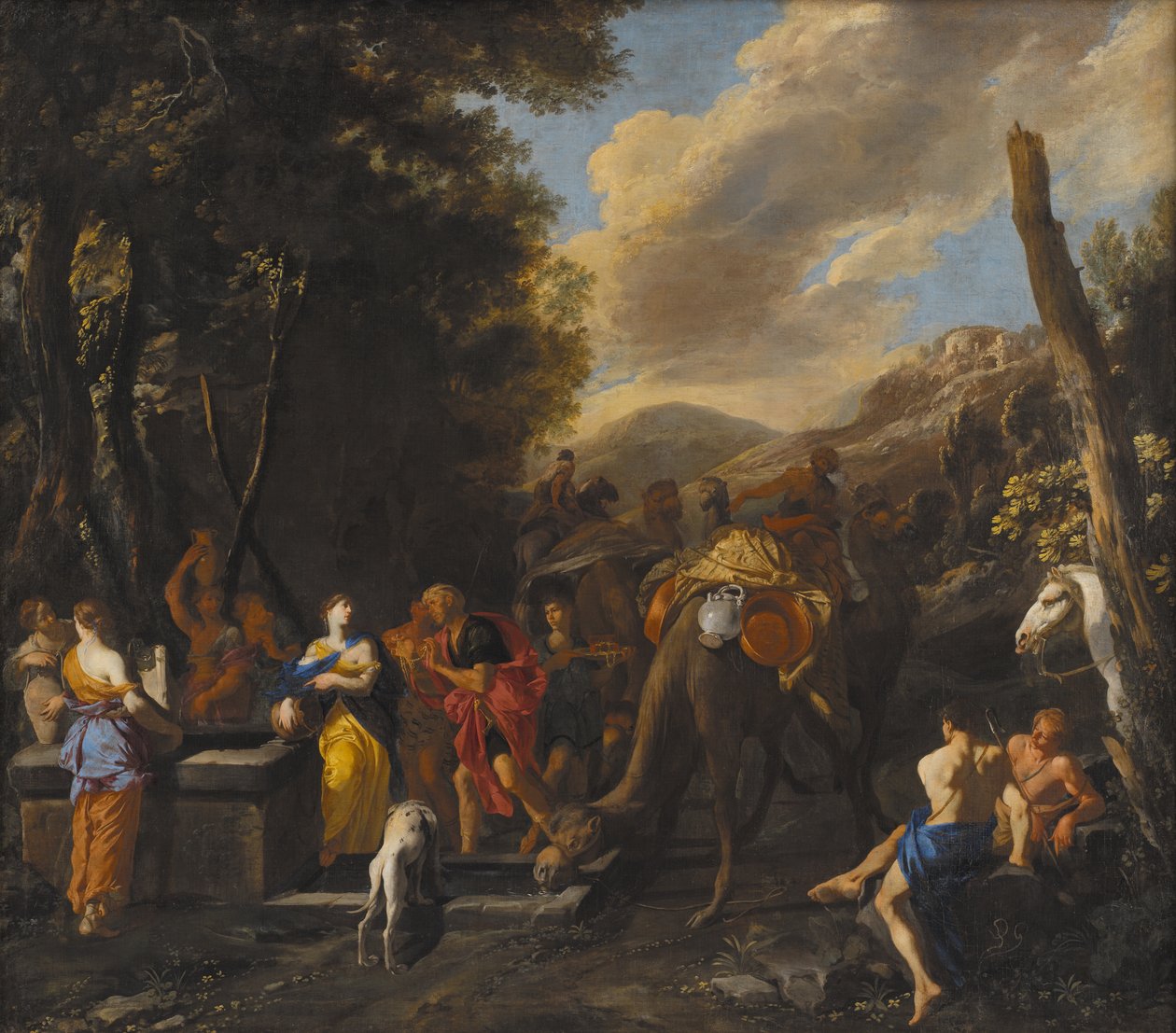 Rebecca ve Eliezer Kuyuda by Domenico Gargiulo