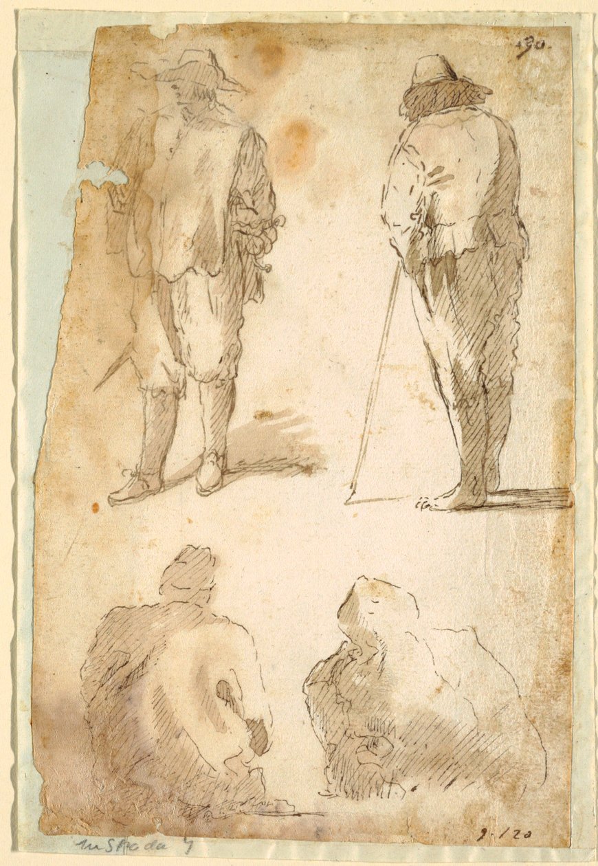 Dört adam by Domenico Gargiulo, called Micco Spadaro