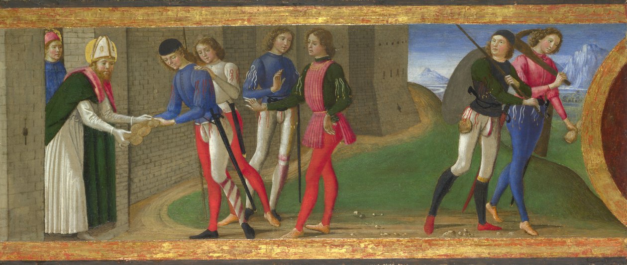 Aziz Justus ve Volterralı Clement efsanesi, yaklaşık 1479 by Domenico Ghirlandaio