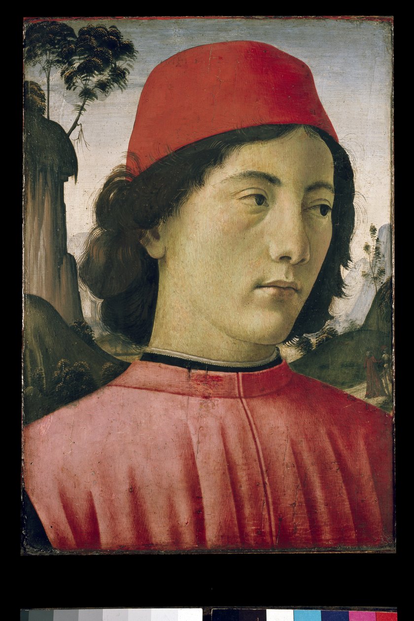 Bir Genç Adamın Portresi, 15. yüzyıl by Domenico Ghirlandaio