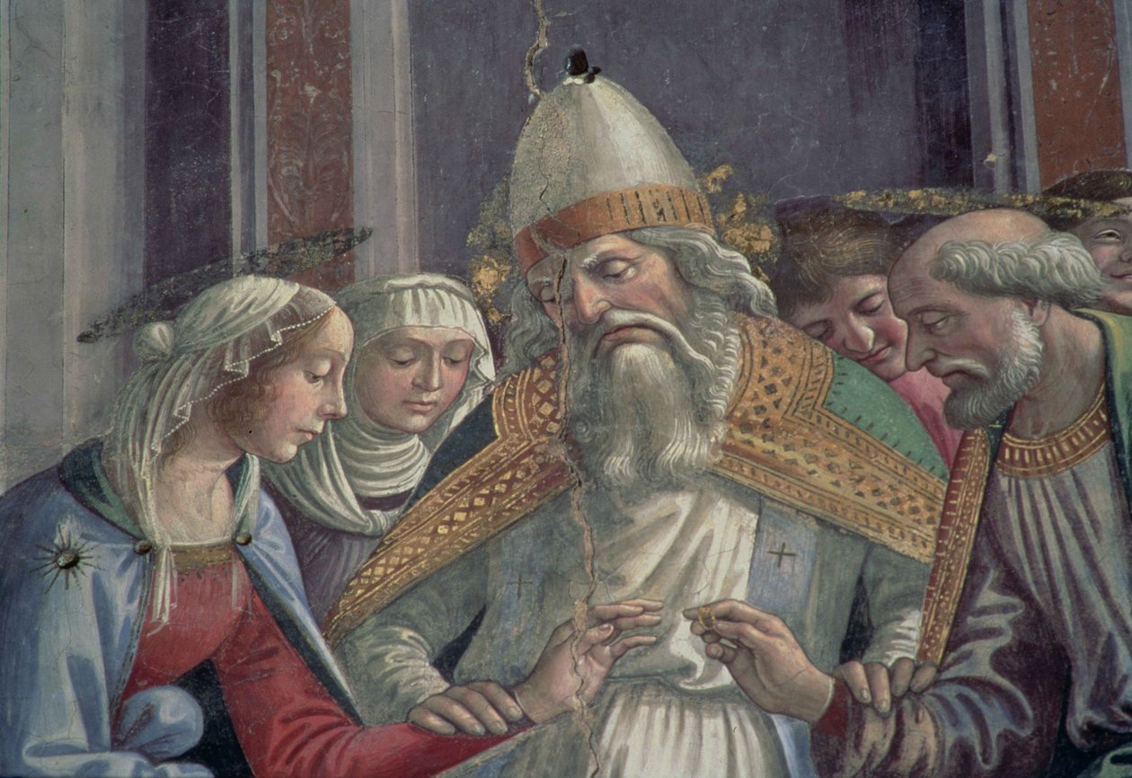 Bakirenin Evliliğinden Yüzüğü Almak by Domenico Ghirlandaio