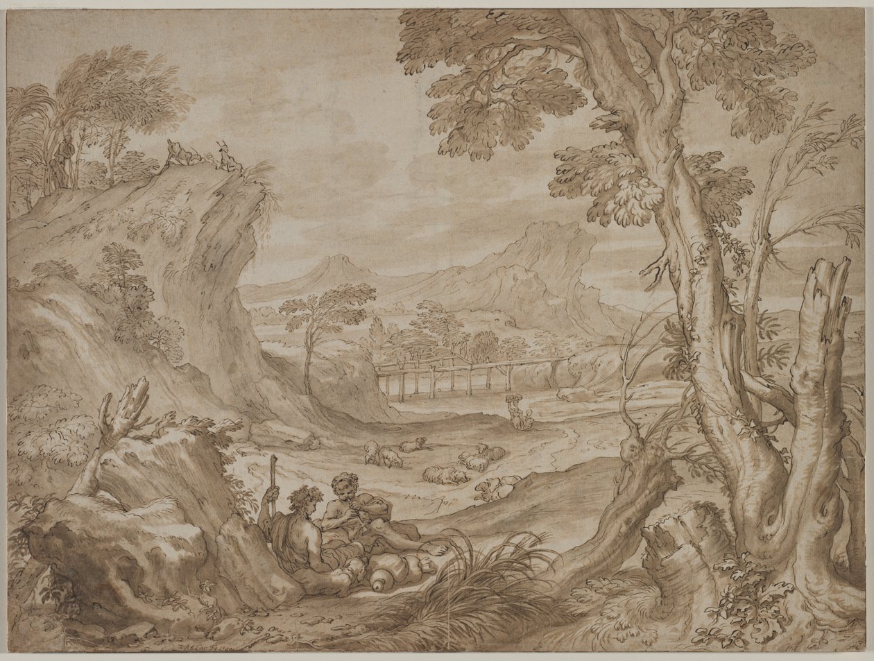Çobanlarla Manzara by Domenico I Piola