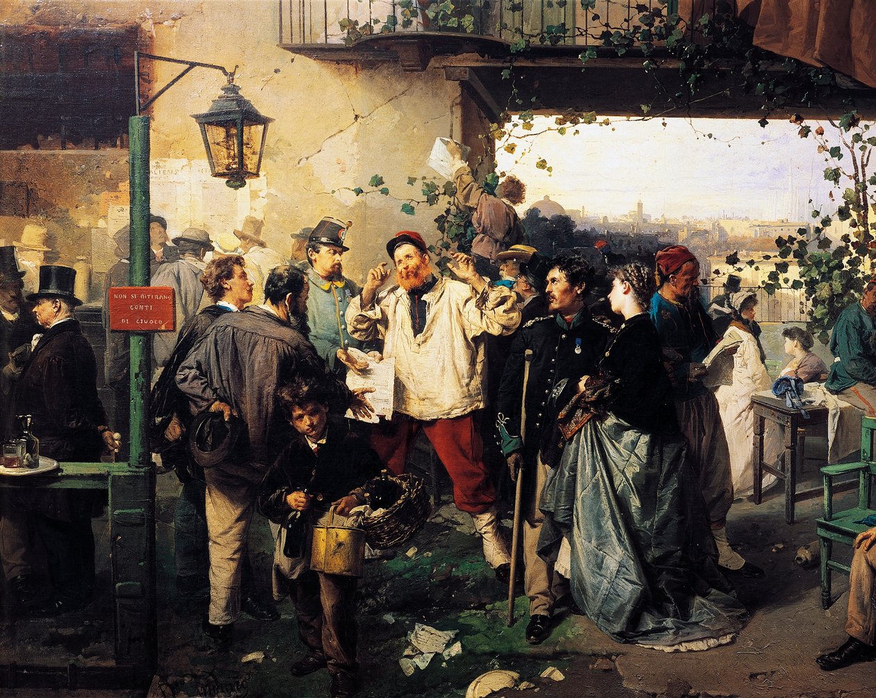 Villafranca Barışı Haberi, Domenico Induno