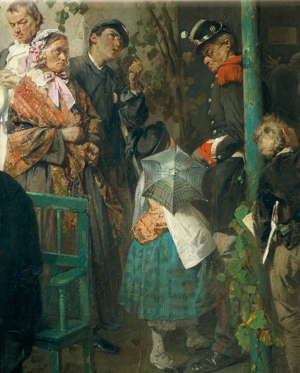 Villafranca Barışı Haberi, Domenico Induno, detay by Domenico Induno