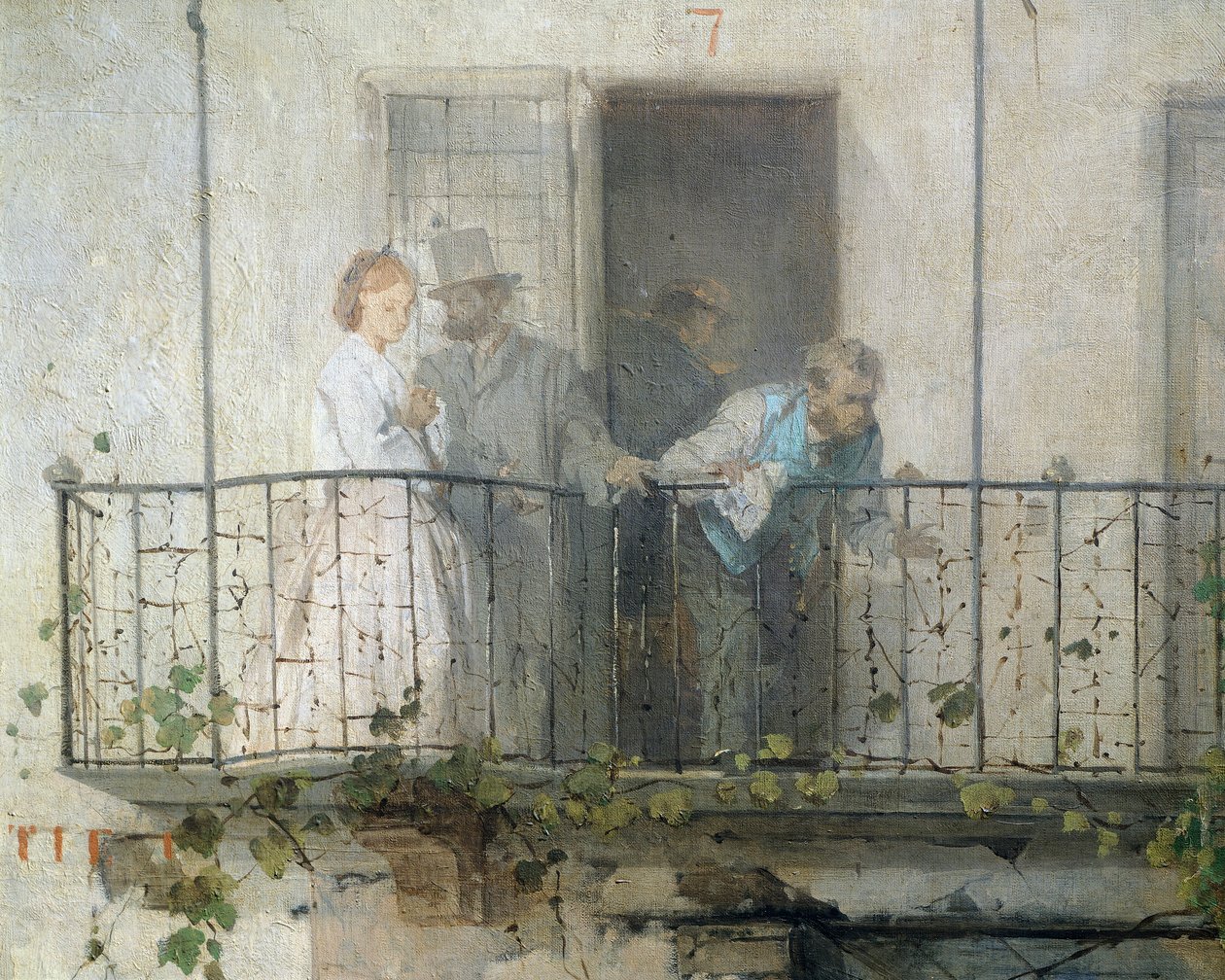 Villafranca Barışı Haberi, Domenico Induno, detay by Domenico Induno