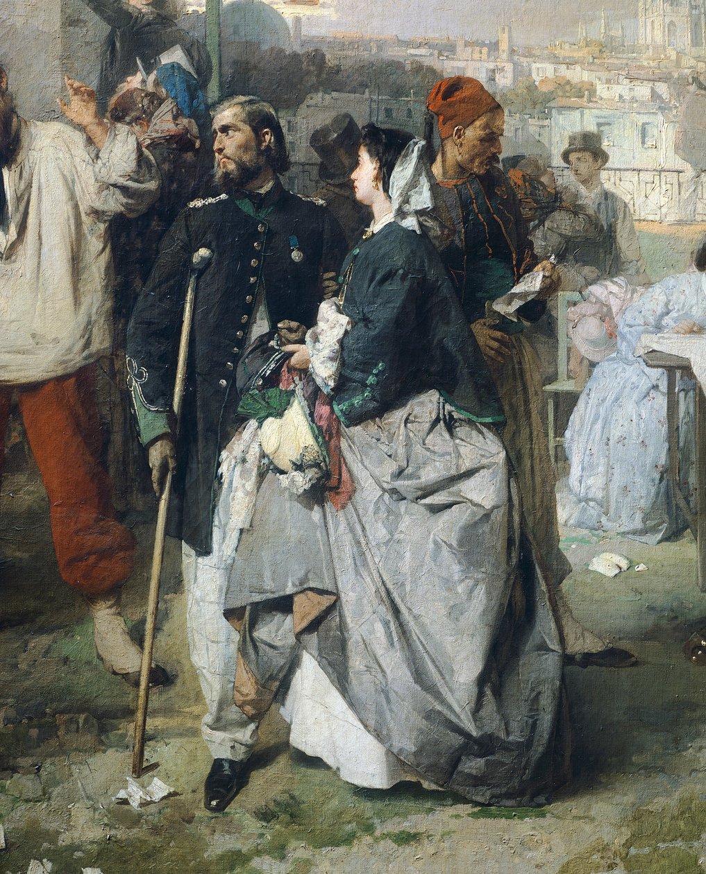 Villafranca Barışı Haberi, Domenico Induno, detay by Domenico Induno
