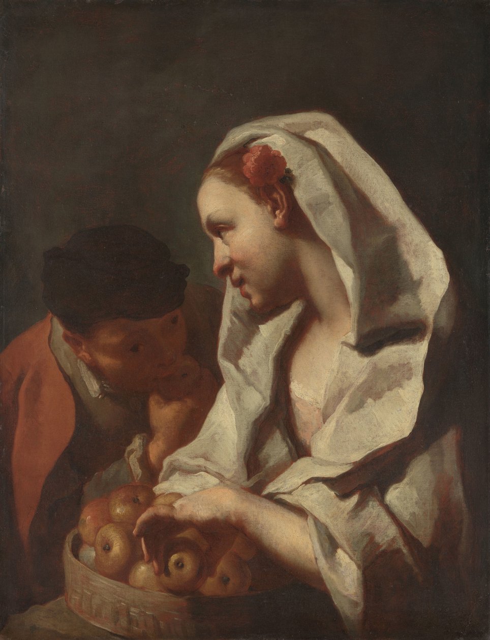 Meyve satan kız by Domenico Maggiotto (attributed to)