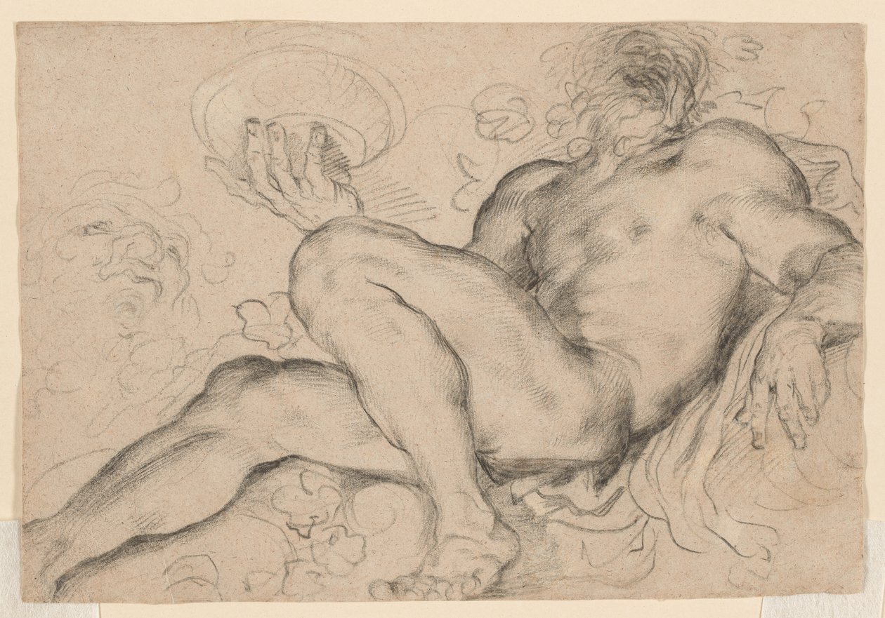 Bacchus veya Silenus için Çalışma by Domenico Maria Canuti