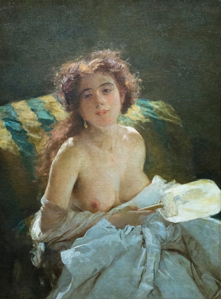 Hayranı olan bayan by Domenico Morelli