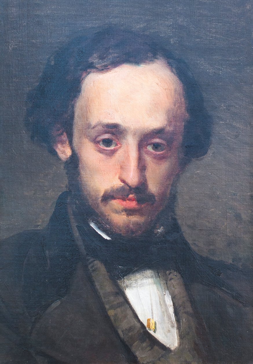 Genç bir adam olarak Pasquale Villari by Domenico Morelli